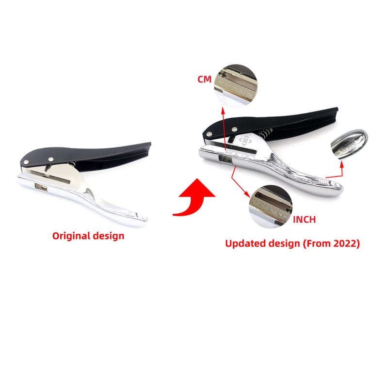 Kucaa Metal Silver Hand-held 2/5 inch 10mm Round Heavy Duty Single Circle Hole Punch for ID Cards PVC Cards Badge Photos - Image 4